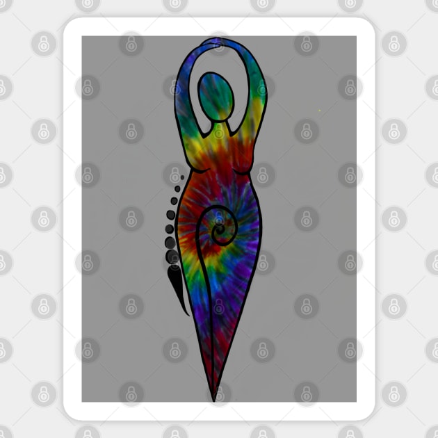 Iris - Goddess of the Rainbow Sticker by Slightly Unhinged